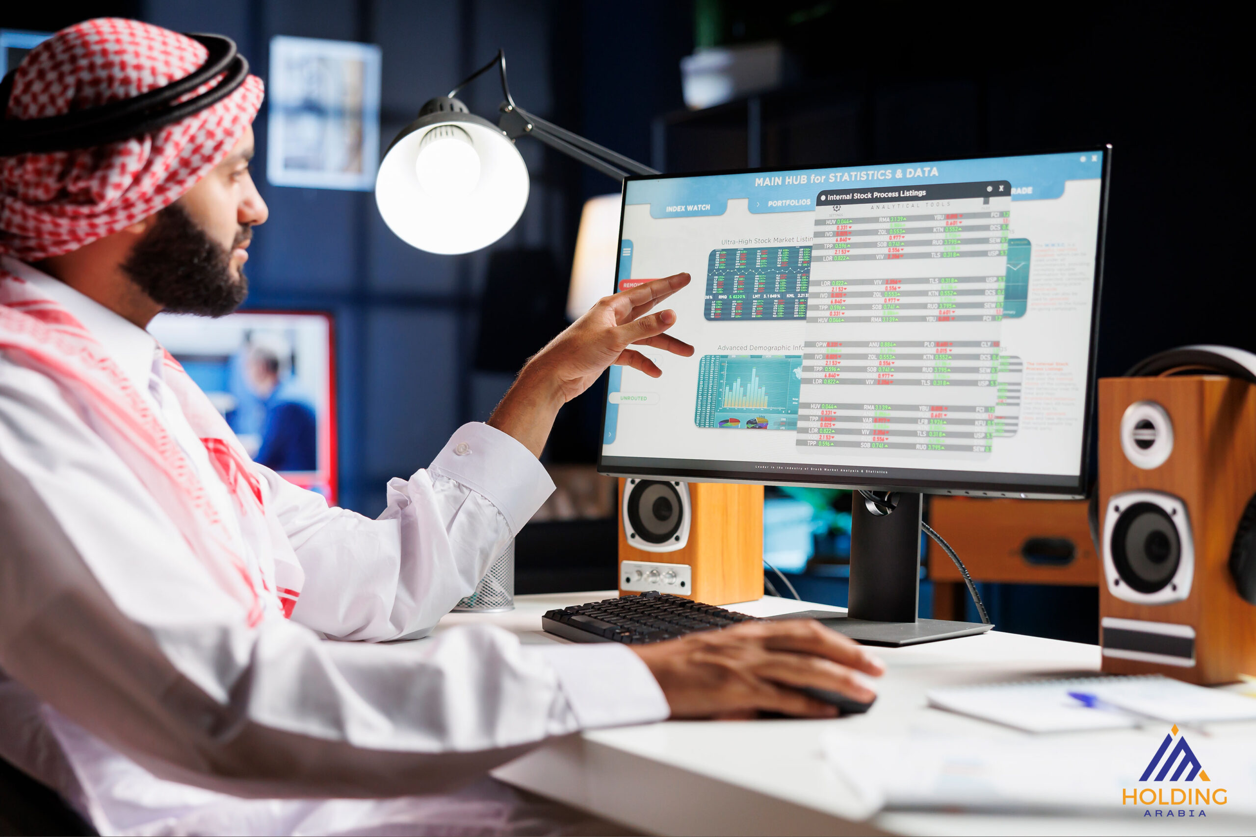 Saudi business owner planning how much it costs to open a website